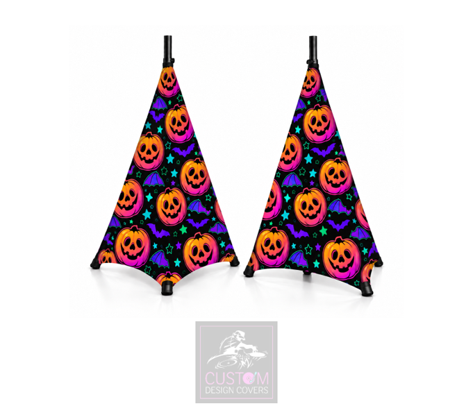 Halloween Smiling Pumpkins Lycra DJ Booth Cover (PACKAGE BUNDLE)