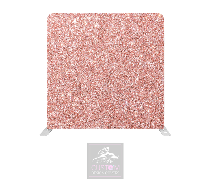 Rose Gold Sparkle Lycra Pillowcase Backdrop Cover (DOUBLE SIDED)