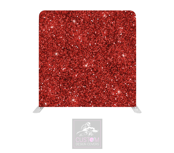 Red Sparkle Lycra Pillowcase Backdrop Cover (DOUBLE SIDED)