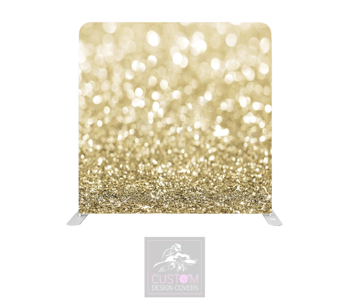 Golden Sparkle Effect Lycra Pillowcase Backdrop Cover (DOUBLE SIDED)