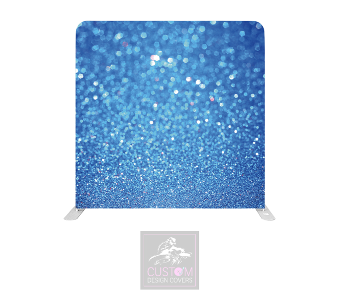 Blue Bokeh Lycra Pillowcase Backdrop Cover