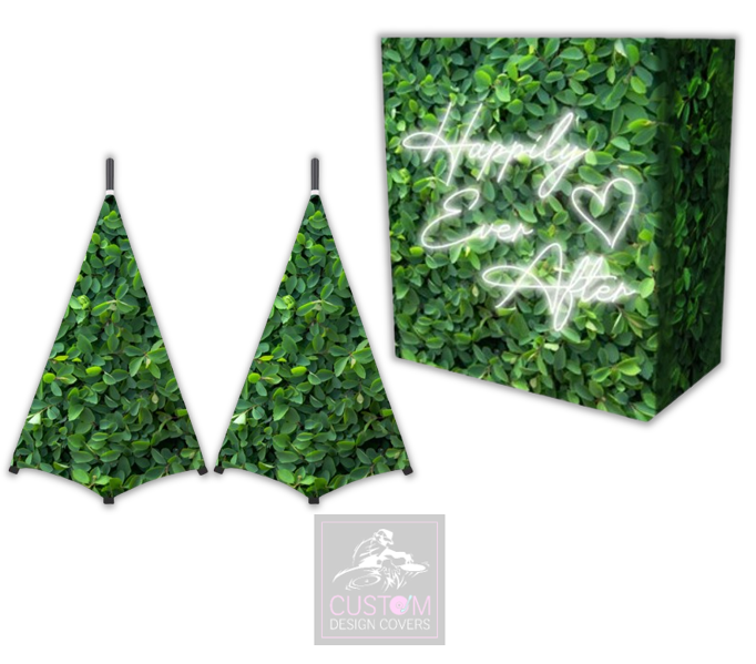 Spiraea Leaves Happily Ever After Lycra DJ Booth Cover (PACKAGE BUNDLE) - COMBI
