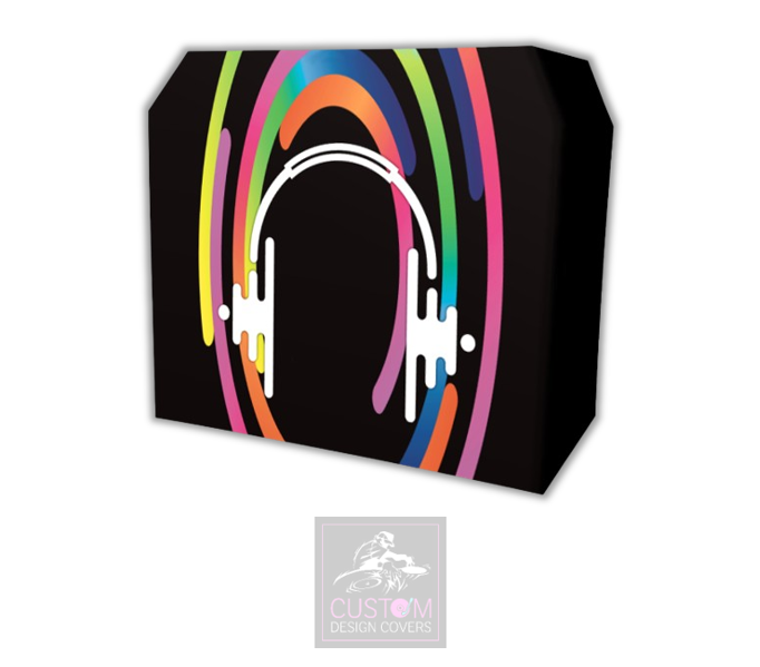 Stylish Headphone Lycra DJ Booth Cover