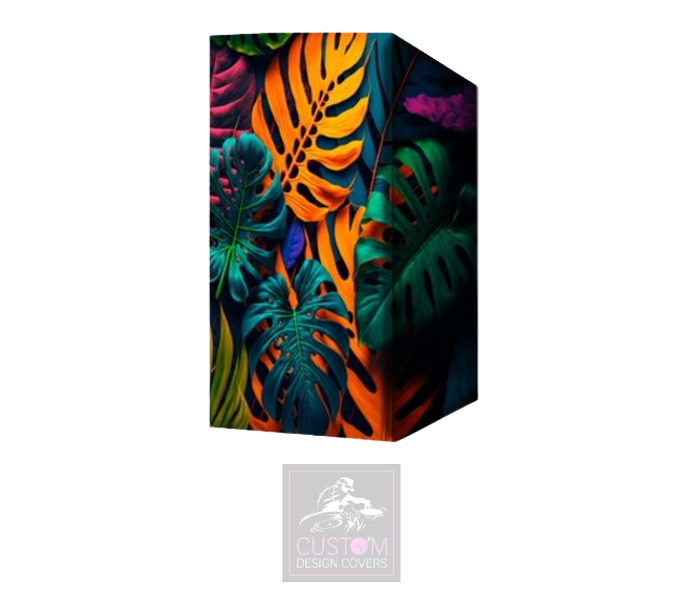 Tropical Leaves Lycra DJ Booth Cover