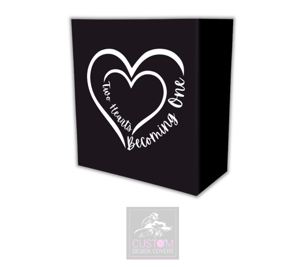 Two Hearts Become One *BLACK* Lycra DJ Booth Cover