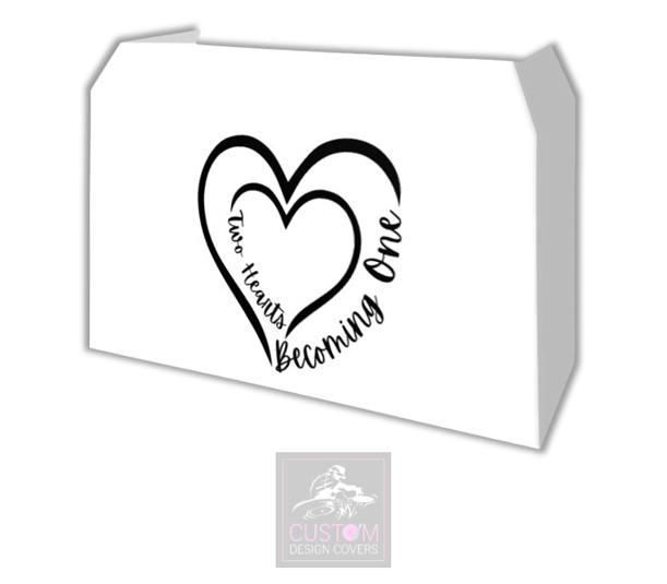 Two Hearts Become One - WHITE Lycra DJ Booth Cover