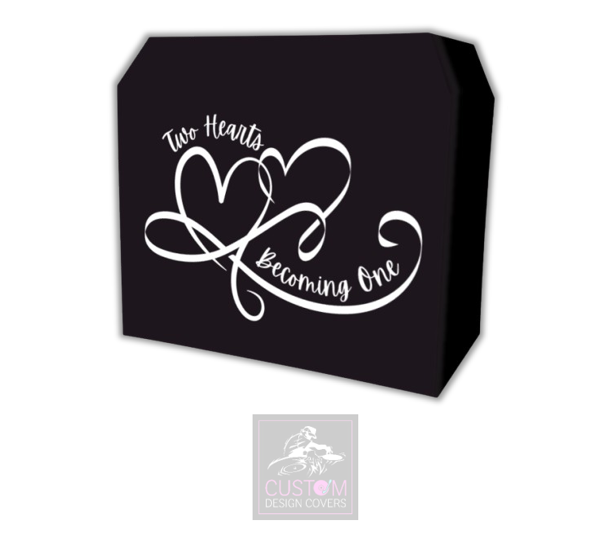 Two Hearts Become One - BLACK Lycra DJ Booth Cover