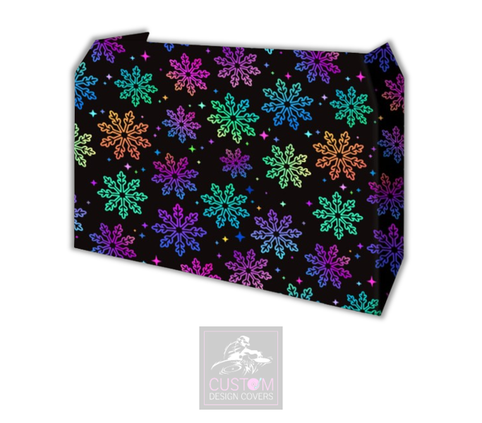 UV Effect Snowflakes Lycra DJ Booth Cover