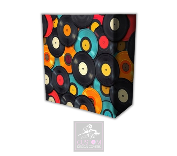 Vinyl Records Lycra DJ Booth Cover