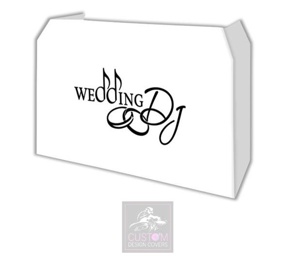 Wedding DJ - With Rings Lycra DJ Booth Cover