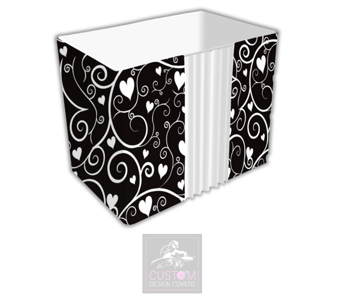 Wedding Heart & Vines- Black Photobooth Enclosure Cover