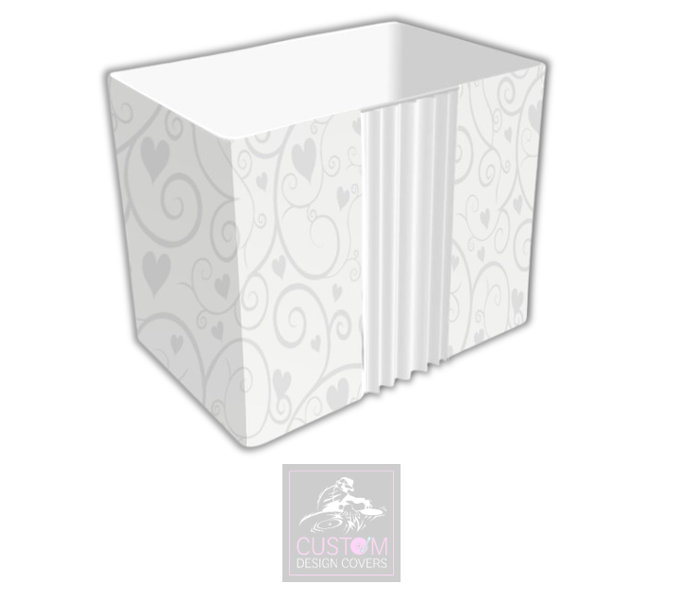 Wedding Hearts & Vines-White Photobooth Enclosure Cover