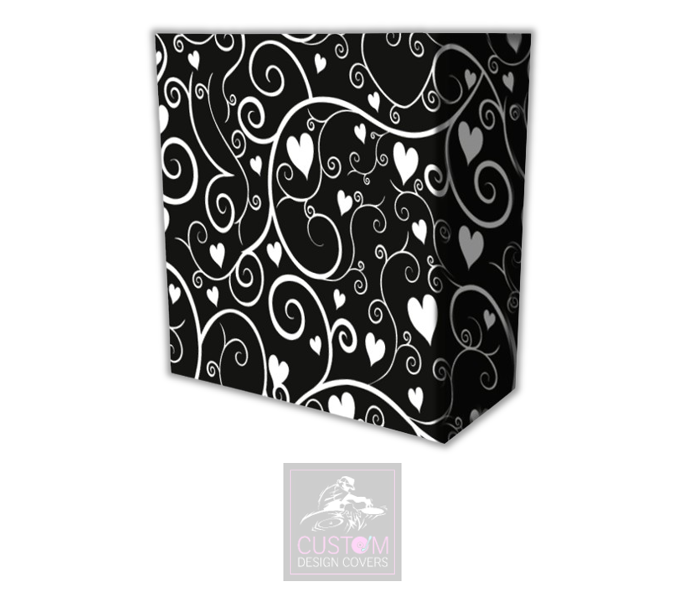 White Hearts & Vines Lycra DJ Booth Cover