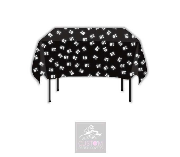 White Age Square Table Cover