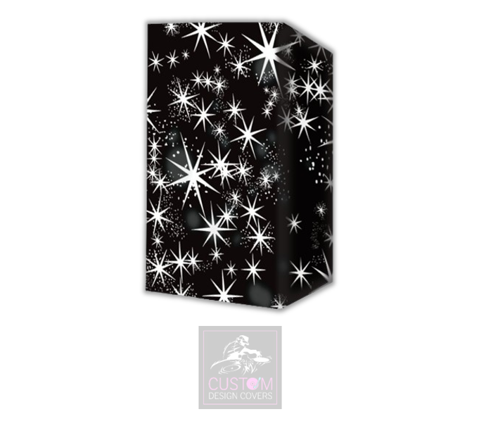 Black White Star Lycra DJ Booth Cover