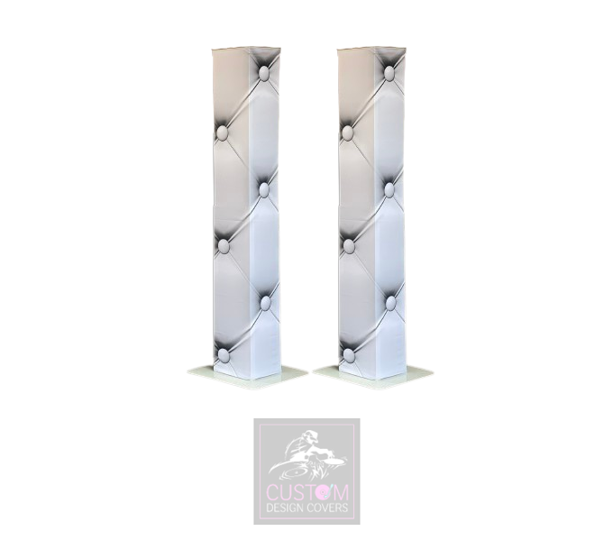 White Chesterfield Lycra DJ Covers (PACKAGE BUNDLE)