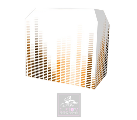 White Gold Equalizer Lycra DJ Booth Cover