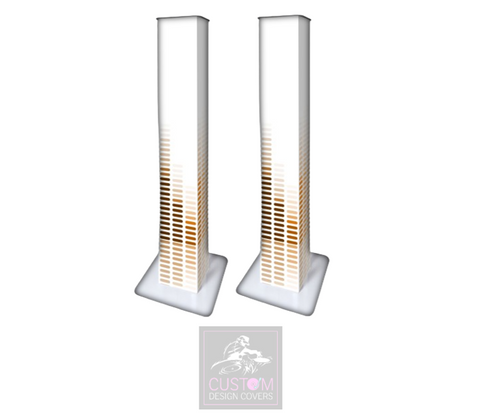 White Gold Equalizer Lycra Podium Covers (PAIR)