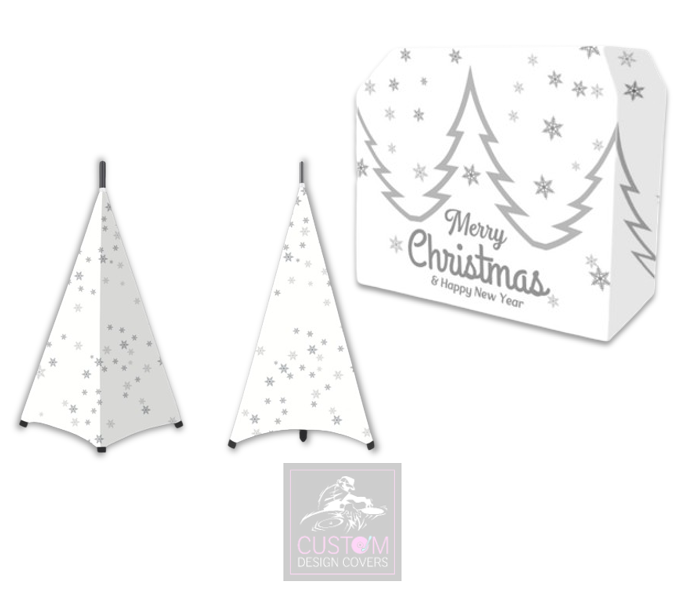 White Christmas *Grey* Lycra DJ Covers (PACKAGE BUNDLE) - MKII