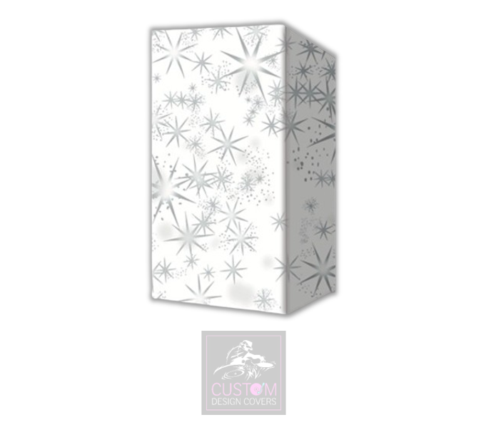 White Silver/Grey Star Lycra DJ Booth Cover