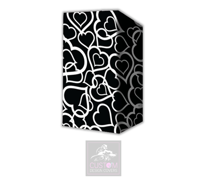 Wedding Hearts Lycra DJ Booth Cover