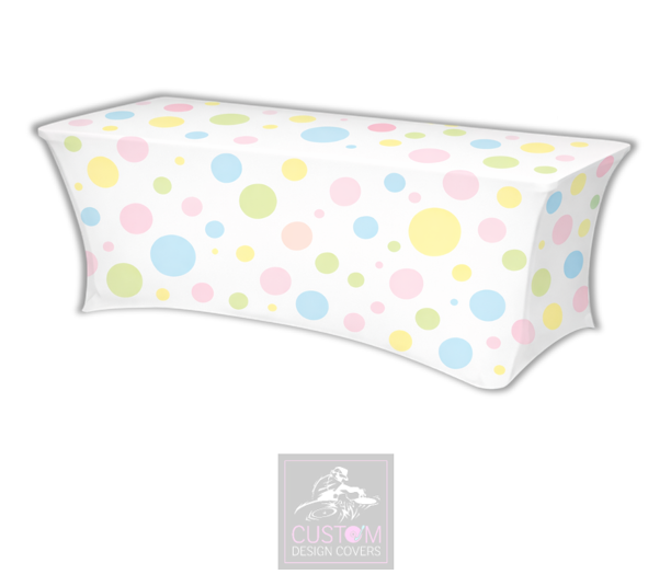 Pastel Spotty Lycra Table Cover