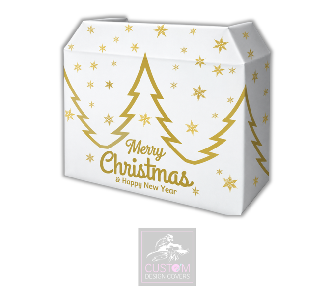 White Christmas *GOLD* Lycra DJ Booth Cover