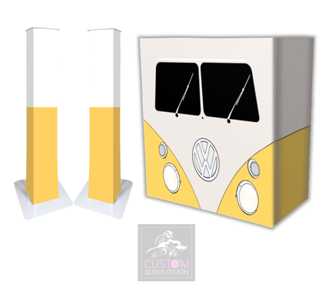 Yellow VW Camper Lycra DJ Covers (PACKAGE BUNDLES) - TRUSS