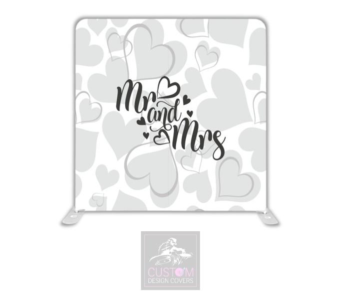 Mr & Mrs Lycra Pillowcase Backdrop Cover (DOUBLE SIDED)