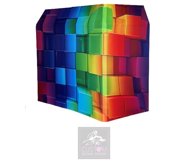Colour Block Lycra DJ Booth Cover