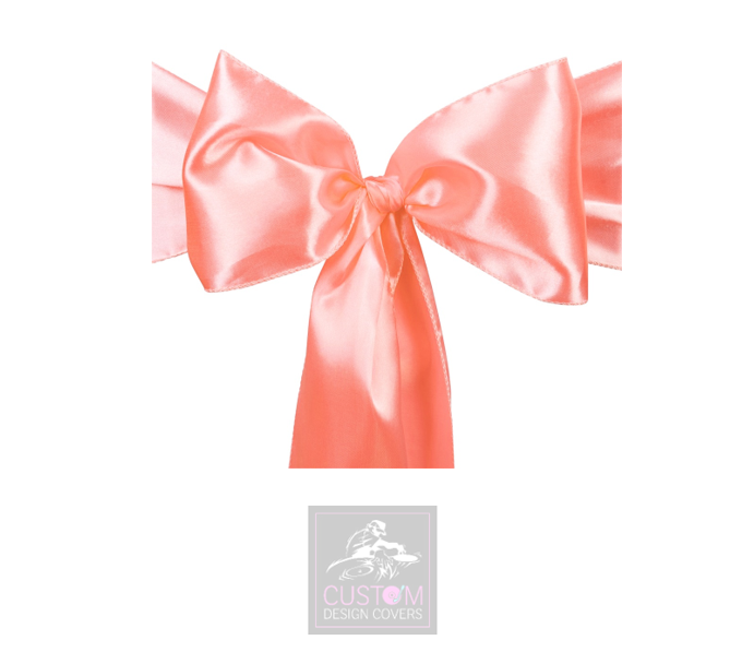 Coral Satin Sashes