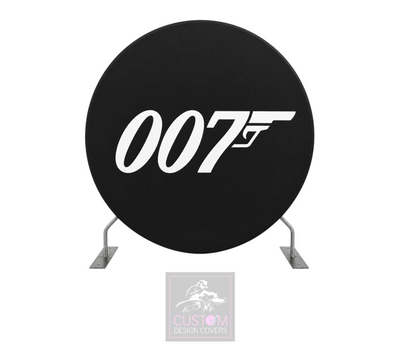 007 Black Full Circle Pillowcase Backdrop Cover