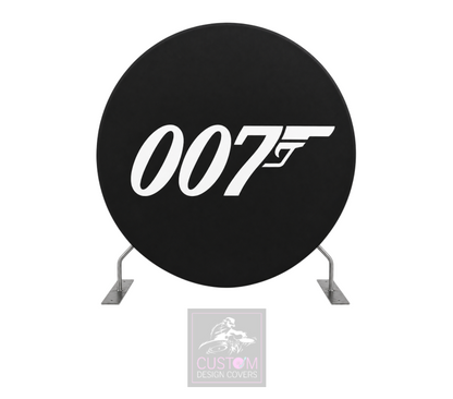 007 Black Full Circle Pillowcase Backdrop Cover