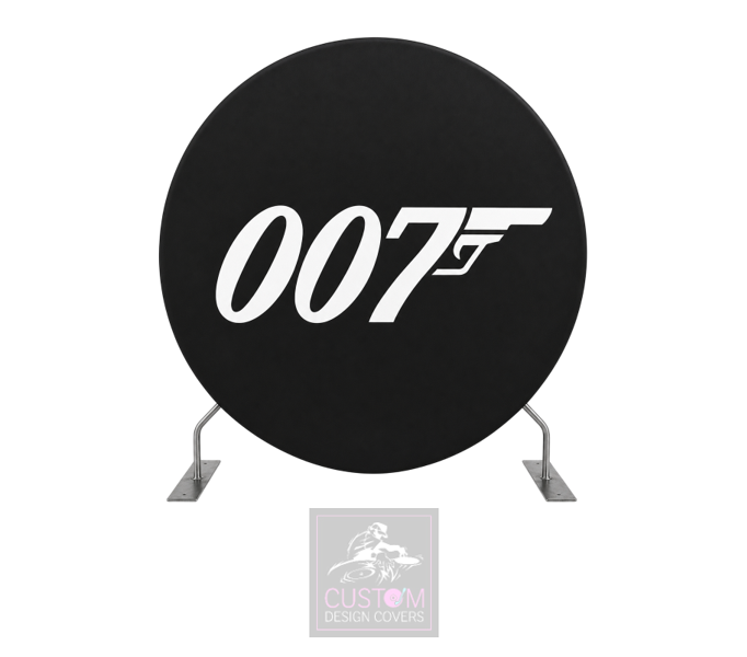 007 Black Full Circle Pillowcase Backdrop Cover