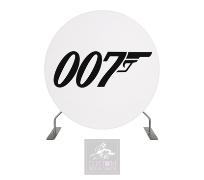 007 White Full Circle Pillowcase Backdrop Cover