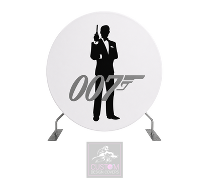 007 White Full Circle Pillowcase Backdrop Cover