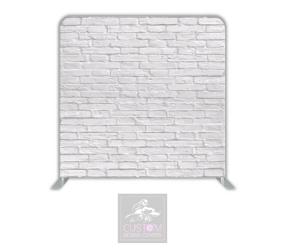 White Brick Wall Effect Lycra Pillowcase Backdrop Cover (DOUBLE SIDED)