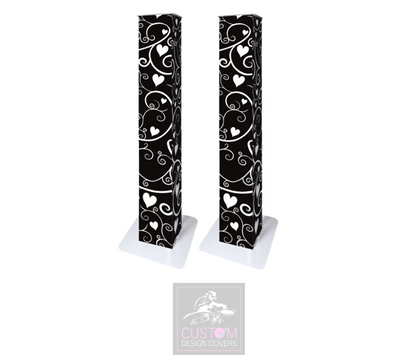 Black Hearts & Vines Lycra DJ Covers (PACKAGE BUNDLE)