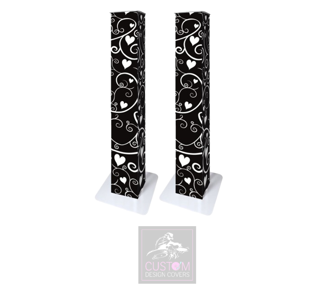 Black Hearts & Vines Lycra DJ Covers (PACKAGE BUNDLE)