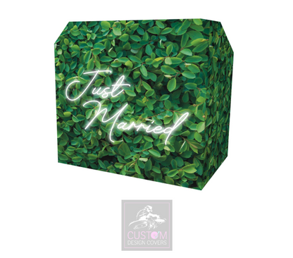 Spiraea Leaves Just Married Lycra DJ Booth Cover 