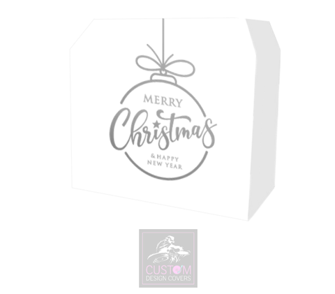 Merry Christmas  S&H Lycra DJ Booth Cover *WHITE/GREY*
