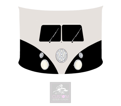 VW CAMPER BLACK LYCRA DJ BOOTH COVER *SINGLE SIDED*