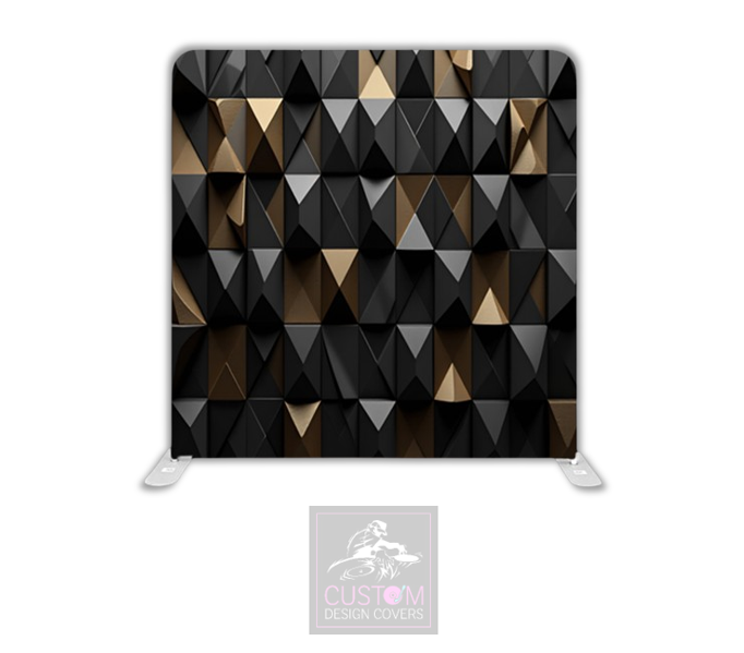 3D Geometric Effect Lycra Pillowcase Backdrop Cover