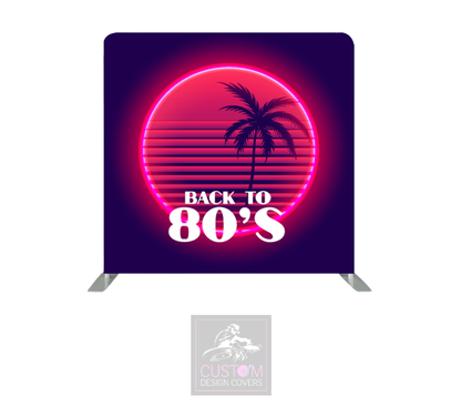 Back To The 80's Lycra Pillowcase Backdrop Cover (DOUBLE SIDED)