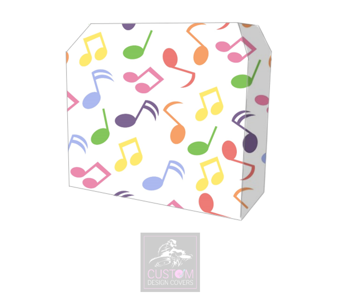 Colourful Musical Notes DJ Booth Cover-MKII