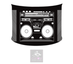Boombox Stereo  Lycra DJ Booth Cover *SINGLE SIDED*