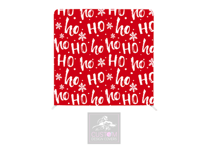 Ho Ho Ho Lycra Pillowcase Backdrop Cover (DOUBLE SIDED)