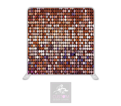 Copper Sequin Effect Lycra Pillowcase Backdrop Cover