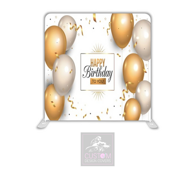 Happy Birthday Lycra Pillowcase Backdrop Cover