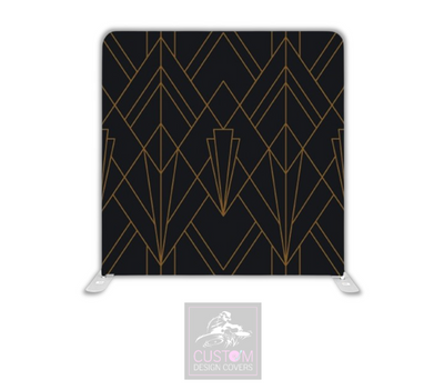 Gold Abstract Lycra Pillowcase Backdrop Cover